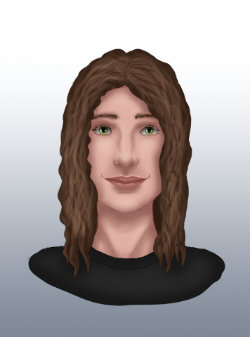 Женщина с коричневыми волосами