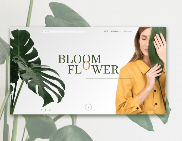 Bloom Flower Landing page - flowers store