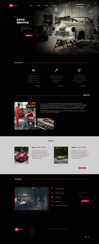 Auto Service landing page