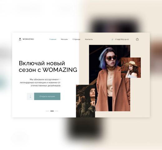 Верстка интернет-магазина Womazing