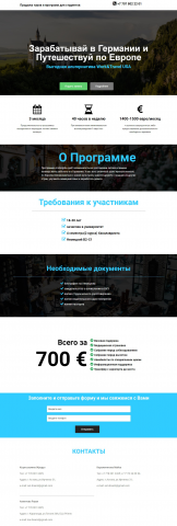 Лендинг на W&T Germany