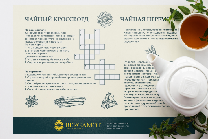 Айдентика кафе Bergamot
