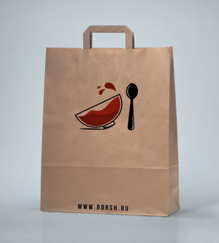 Дизайн пакета для ресторана русской кухни "BORSH"