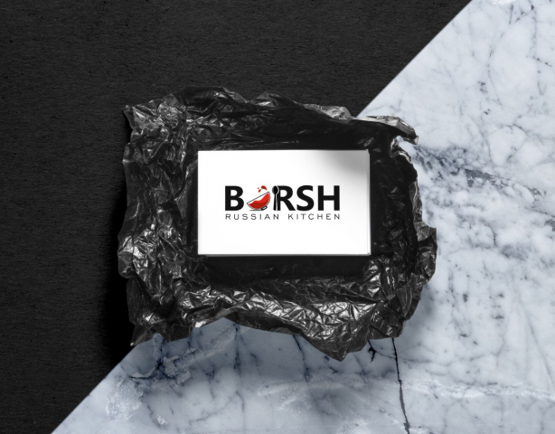 Дизайн Визиток для ресторана русской кухни "BORSH"