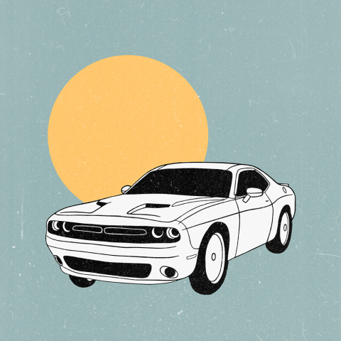 Векторный арт автомобиль dodge