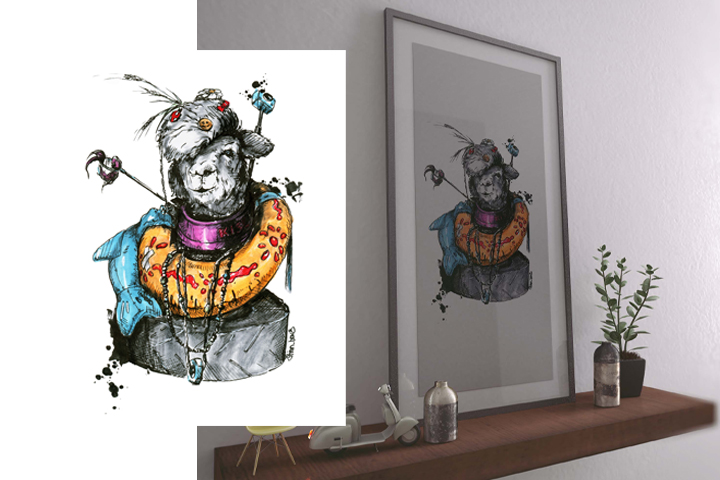 "Лама" графическая работа на конкурс экологии