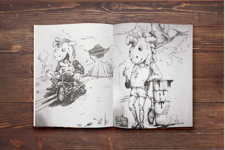 мои графические работы тушь, маркеры