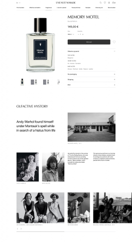 Product page Web
