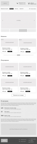 Прототип интернет магазина одежды (Tablet)