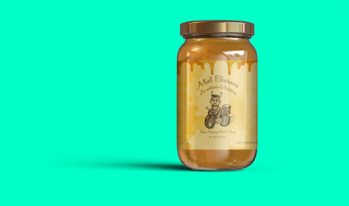 Дизайн упаковки мёда "Miel Bearnais"