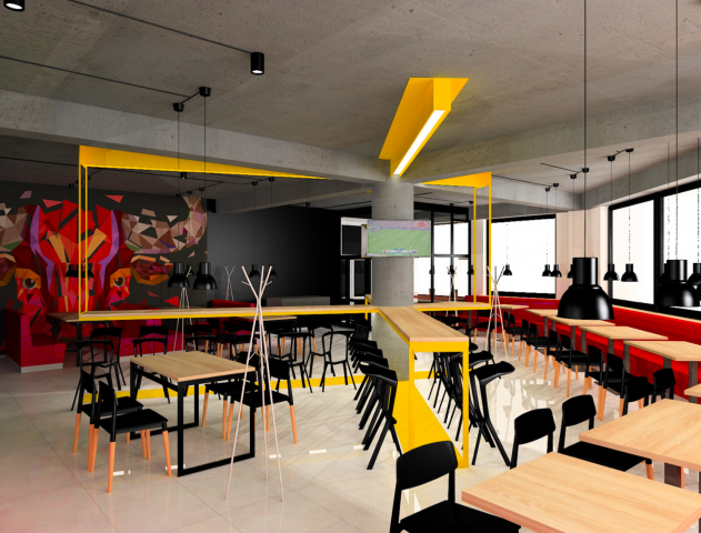 3D-дизайн для сети кафе быстрого питания
