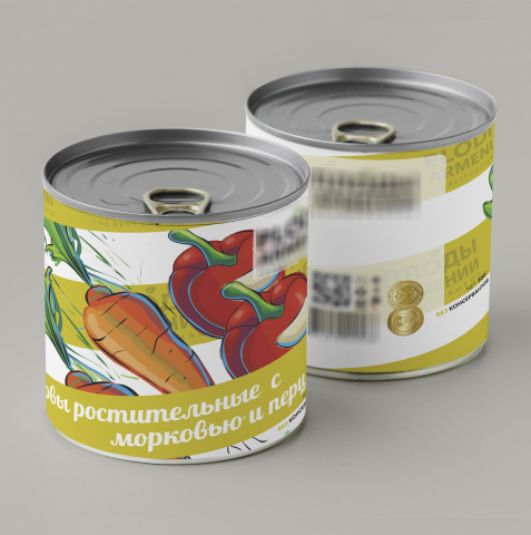 этикетка консервированных овощей
