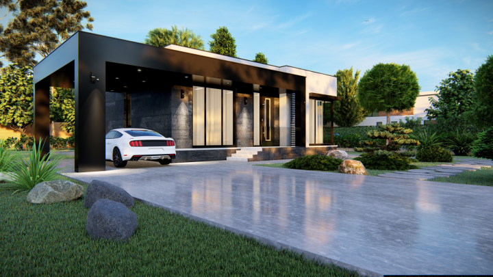 Одноэтажный коттедж 130 м.кв.