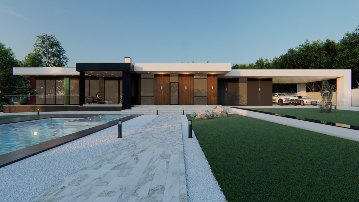 Баня/гостевой дом в современном стиле