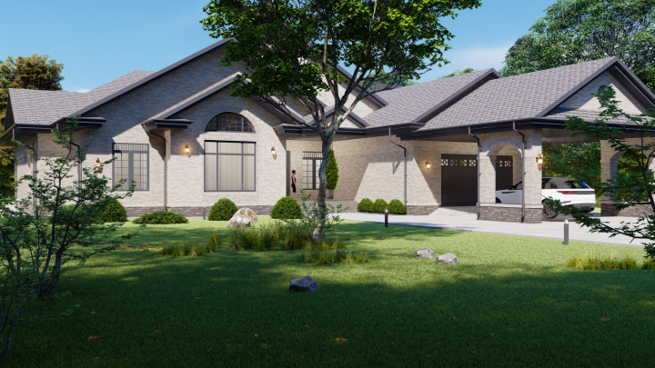 Одноэтажный коттедж 650 м.кв.