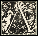 Буквица гравюра на дереве