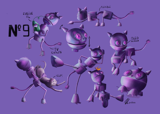 Number 9 character design chart