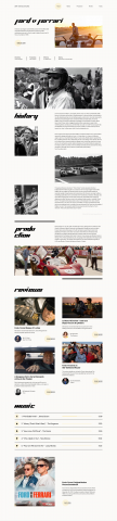 Дизайн landing page фильма Ford v Ferrari