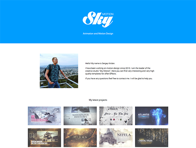 Сайт Sky Motion Design