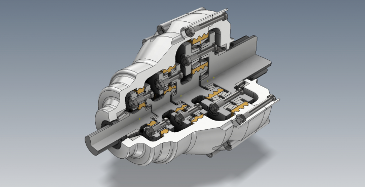 Трехступенчатый планетарный редуктор
