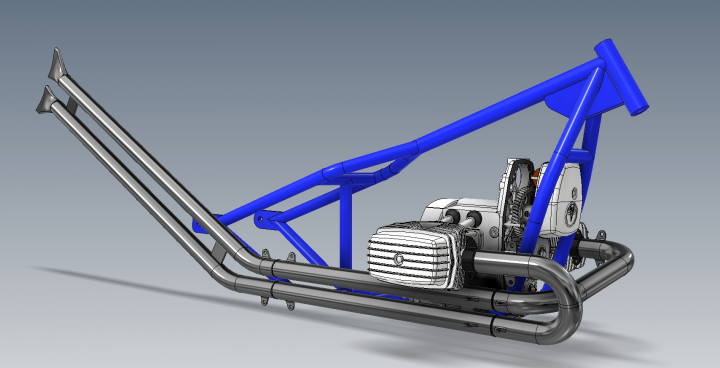 Трассировка выхлопа на мотоцикл