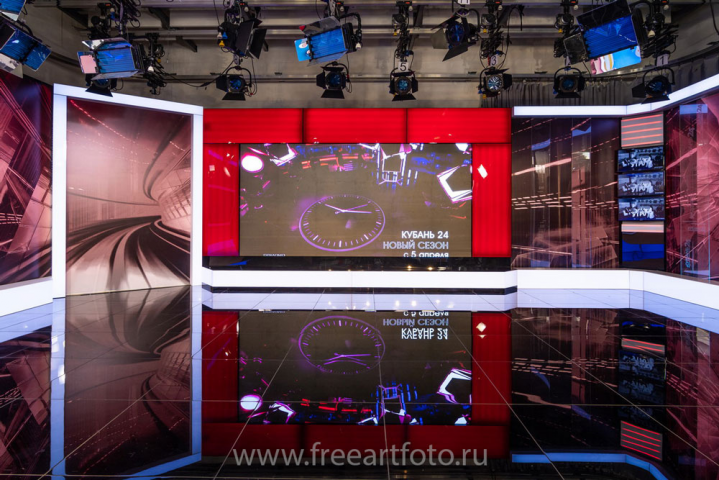 ФОТОСЪЕМКА LED ЭКРАНА ТВ-СТУДИИ "КУБАНЬ24", Г. КРАСНОДАР