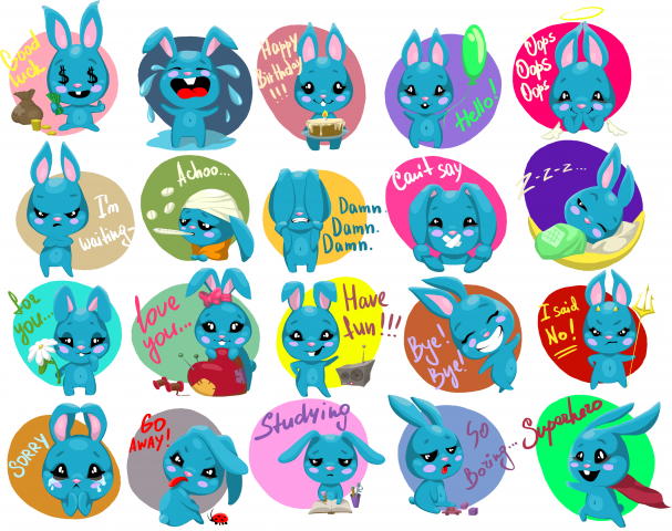bunny stickers