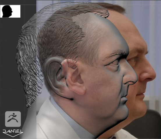 Male portrait (modeling)