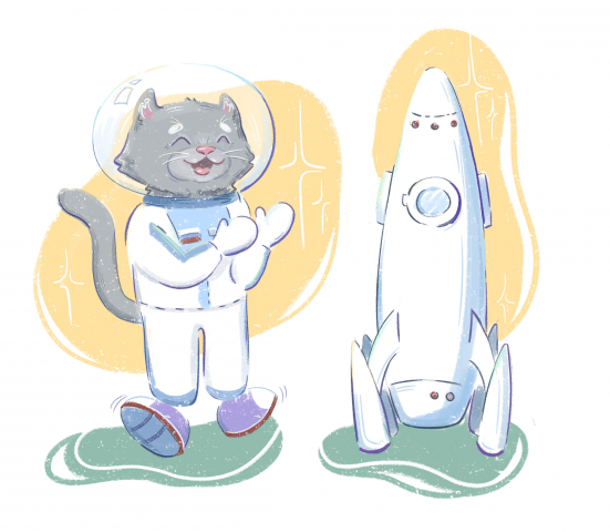 Кот космонавт