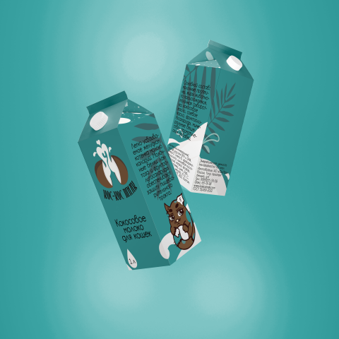 Мокап упаковки для молока