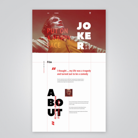 Сайт для промо-сайта к фильму Джокер