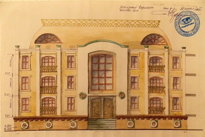 жилой дом, 9 квартир, эскиз