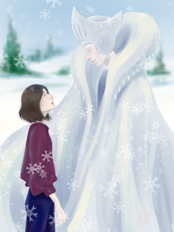 Снежная королева забирает Кая