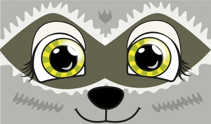 Мордашки животных для печати на детской одежде