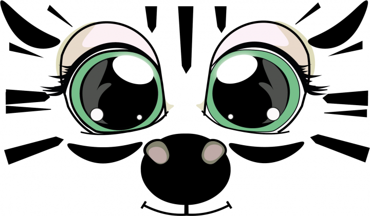 Мордашки животных для печати на детской одежде