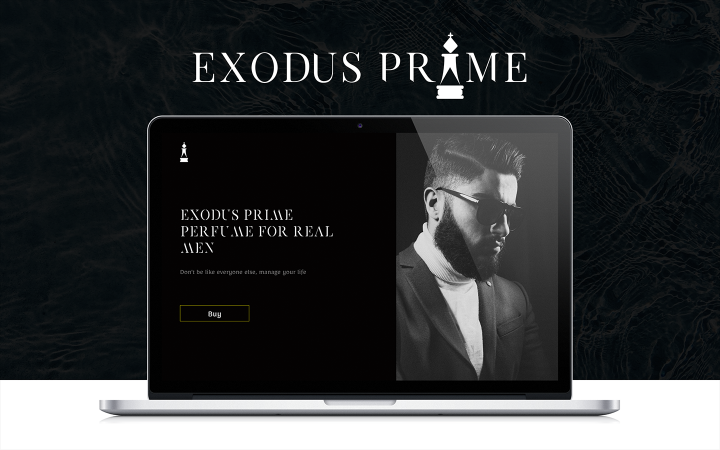 Landing Page для мужского  парфюма