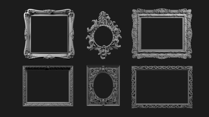 Старинные рамы для картин, зеркал