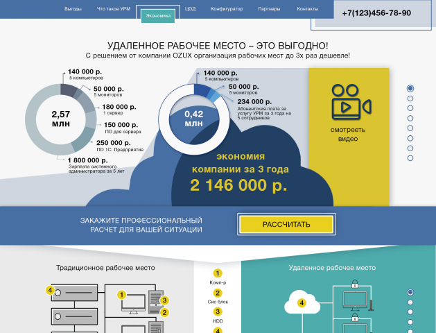 редизайн сайта psd для ozux.ru