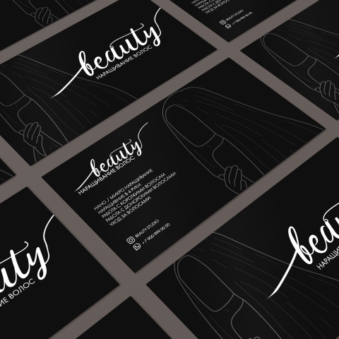 Визитки для студии наращивания волос