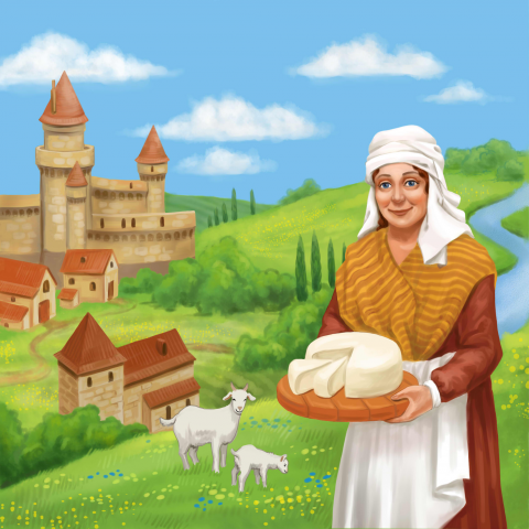 иллюстрация на упаковку сыра