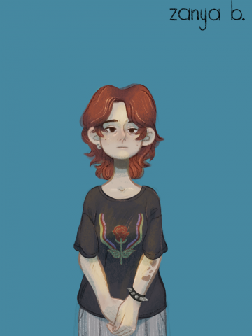 Пример иллюстрации одного персонажа без фона