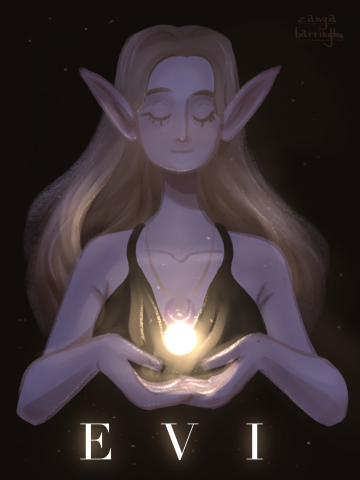 Пример иллюстрации одного персонажа без фона