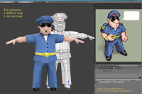 seriously police officer low poly