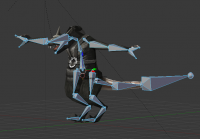 Низкополигональная модель крысы + rig