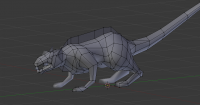 Low poly rat