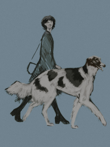 Прогулка, цифровая иллюстрация