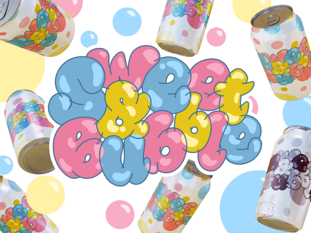 Логотип и дизайн бренда газированных напитков "Sweet and Bubble"