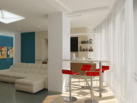 Визуализация дизайн проекта 2-х комнатной квартиры.