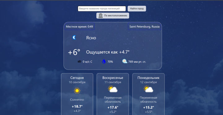 Приложения для погоды