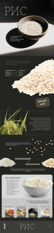 Дизайн сайта для риса